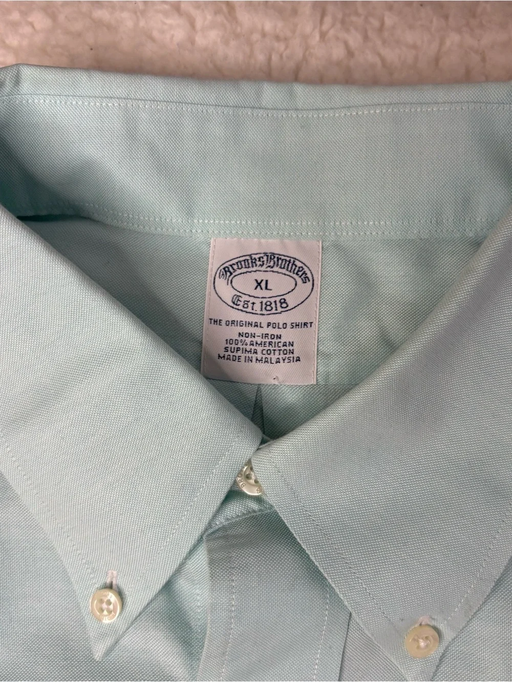 Brooks Brothers Men Light Blue The Original Polo Shirt Long Sleeve Button Shirt